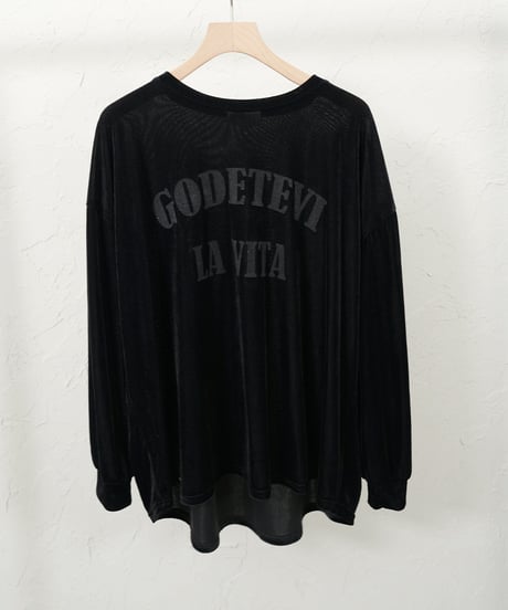 Logo  print velor　TOPS【ラスト1点】