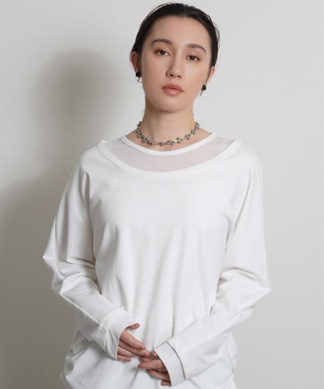 【CYAN tokyo】　ご予約  レイヤーネックドルマンTOPS