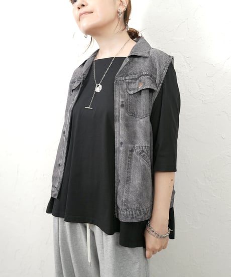 Square neck back gathered TOPS