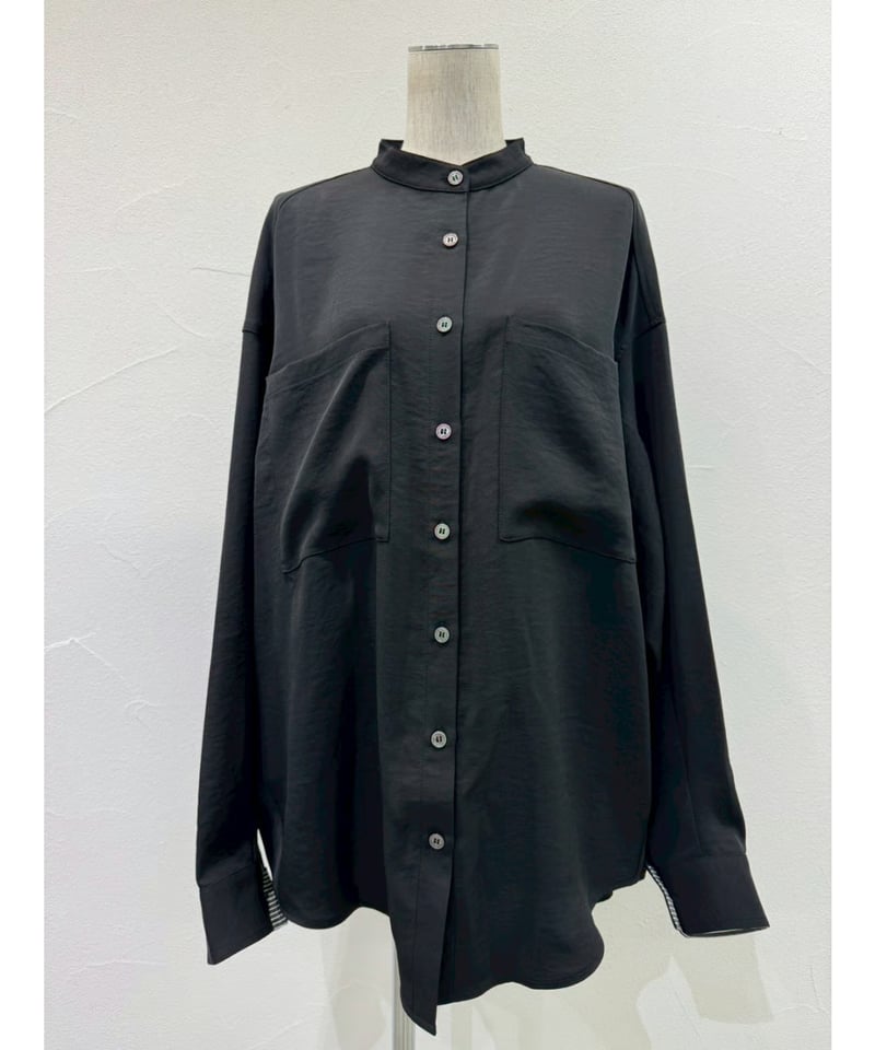 CYAN TOKYO✨ベロアチュールオーバーブラウス✨グレー新品 送料無料】ベロアチュール薔薇柄ハイネックプルオーバー