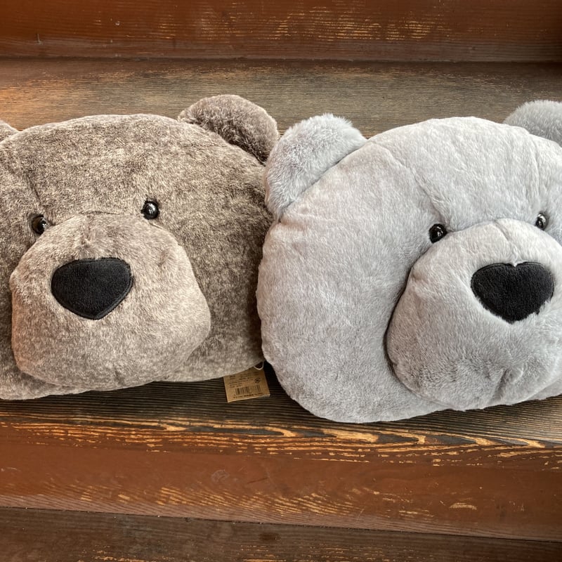 新品未使用 くまくみゃちゃん おかおクッション くまかおクッション ブラウン | archetoyama's STORE