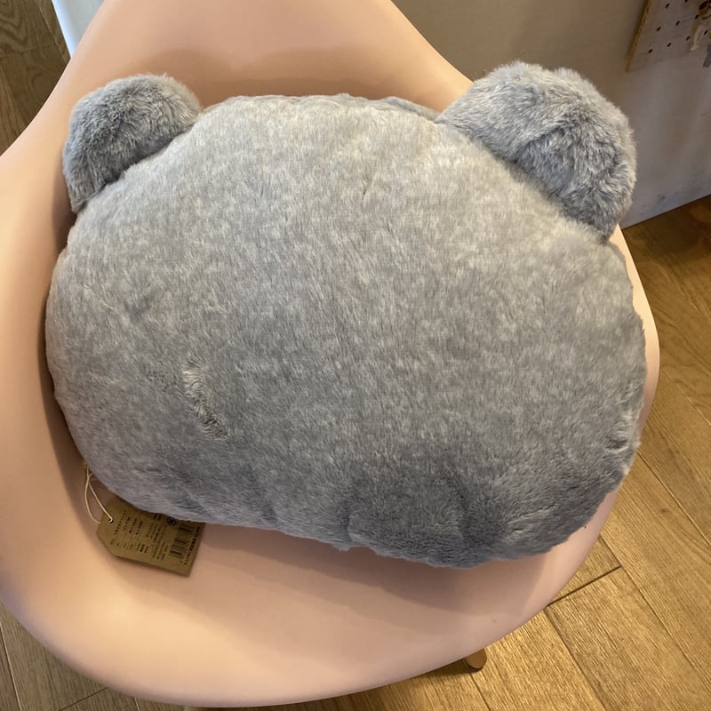 くまかおクッション グレー | archetoyama's STORE