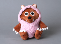 ピンクのぬげるウルフィぬいぐるみ20cm