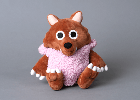 ピンクのぬげるウルフィぬいぐるみ20cm