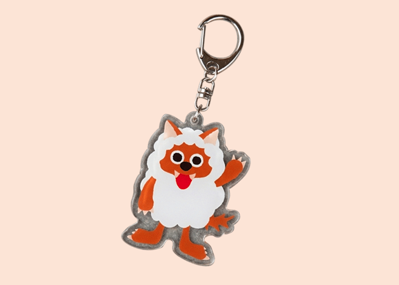 ウルフィのアクリルキーホルダー（やっほー） | ハピキャンストア