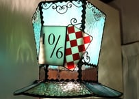 アリス うさぎ ステンド ランプ | ステンドグラス工房 Glass Rockets