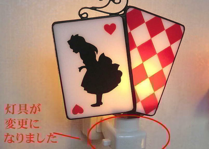 ステンドグラス　Alice in wonderland パネル Stained Glass Hanging Panel - P-38 - Alice in Wonderland - Etsy