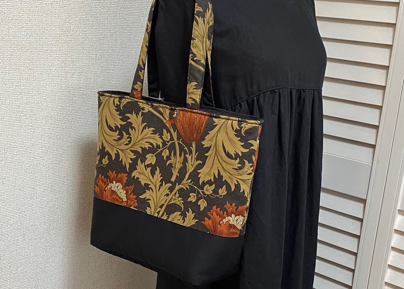 ウィリアムモリス♣︎Pure Poppy♣︎ハンドメイドバッグ William