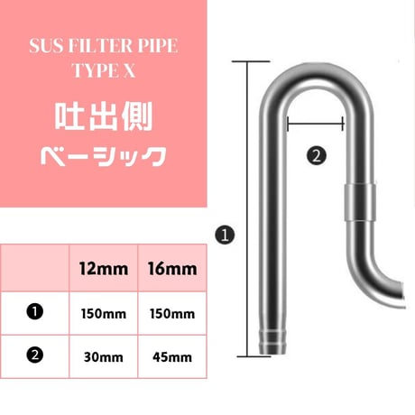 ステンレスフィルターパイプX