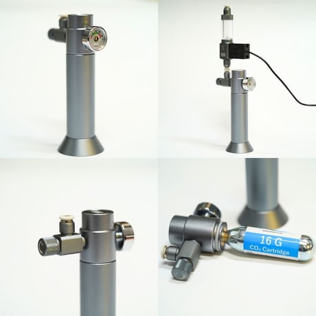 世界最小CO2レギュレーターミニ16g/74gボンベ水草水槽用