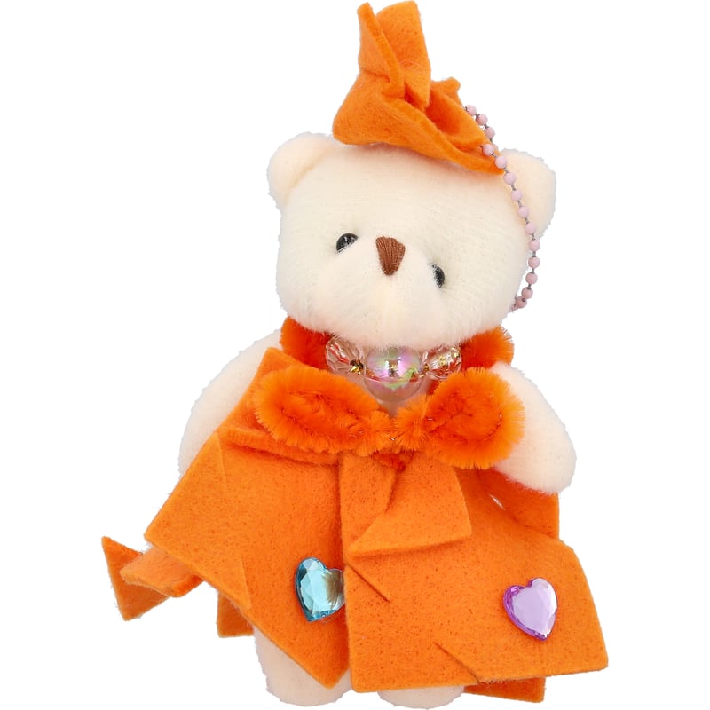 キュンちゃん着せかえセット(クマ、カニ、ひつじVer) クマちゃんきせかえコレクション 基本のドレス オレンジ
