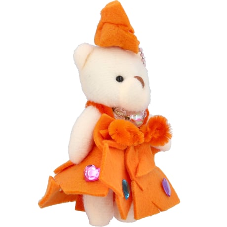 クマちゃんきせかえコレクション　基本のドレス　オレンジ