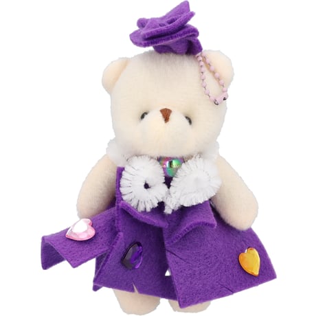 クマちゃんきせかえコレクション　基本のドレス　むらさき