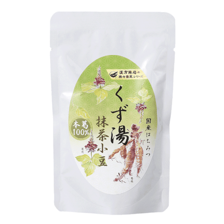 くず湯　抹茶小豆