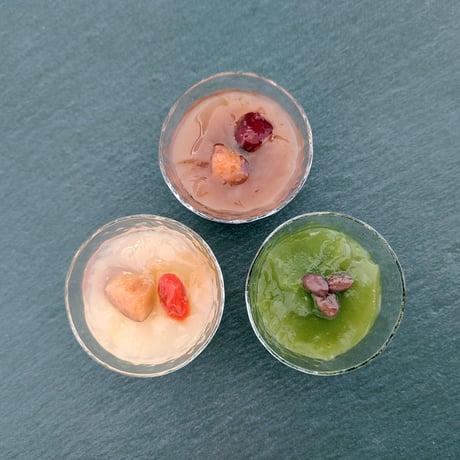 くず湯　抹茶小豆