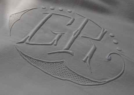 France Antique MONOGRAM /モノグラム大判シーツ【D】