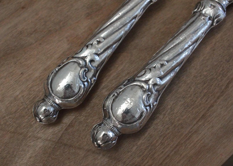 サラダサーバー/シルバースプーン&フォーク2本セット | Antique