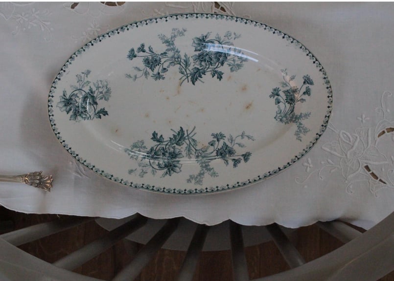 Sarreguemines 【サルグミンヌ】ELVIRE・オーバルプレート | Antique