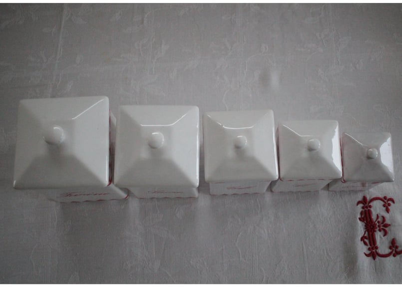 Antique陶器製キャニスターセット | Antique & Brocante R.loger