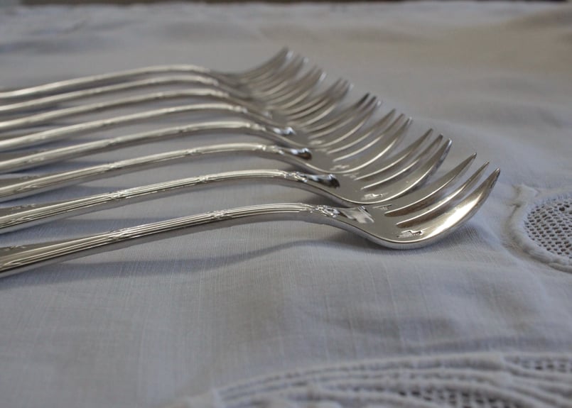 Christofle 【クリストフル】 Ruban・デザートフォーク（数量8) | Antiq