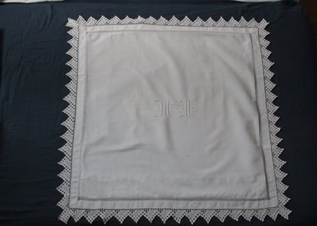 France Antique クッションカバー/MONOGRAM "M・N"
