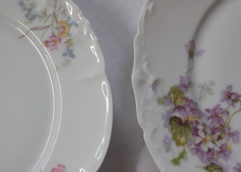 maman様2枚おまとめ　Limoges【リモージュ】スミレのデザートプレート Limoges【リモージュ】ナデシコのデザートプレート (数量5) 1/2