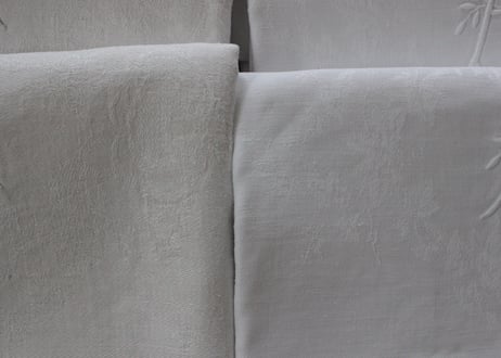 France Antique “AC” MONOGRAM Whitework手刺繍モノグラムクロス（数量5）