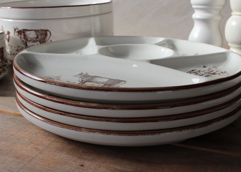 Gien【ジアン】 動物達のランチプレート (数量4) | Antique & Brocant