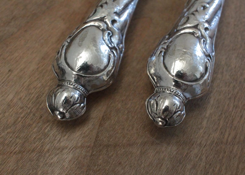 サラダサーバー/シルバースプーン&フォーク2本セット | Antique