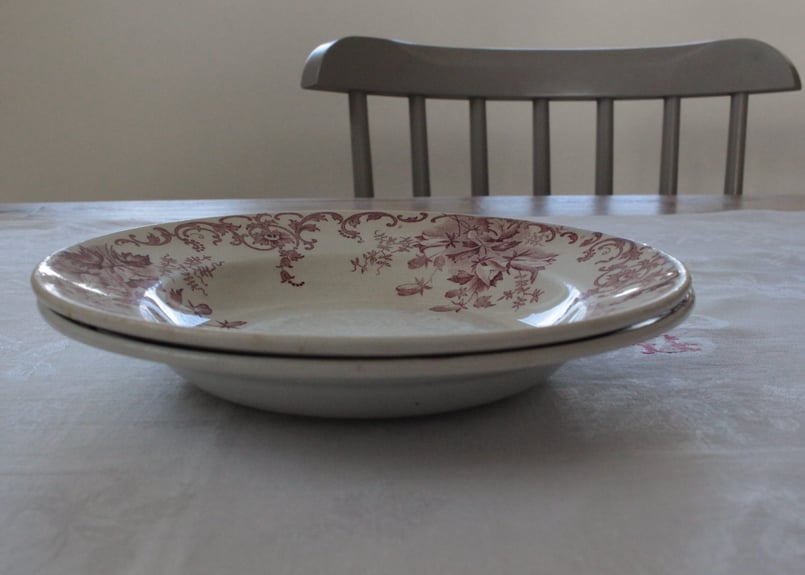 ペア販売】Saint-Amand【サンタマン】 カンパニュラのスーププレート