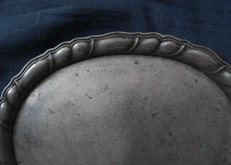 France Antique ovale Etain Pewter オーバル