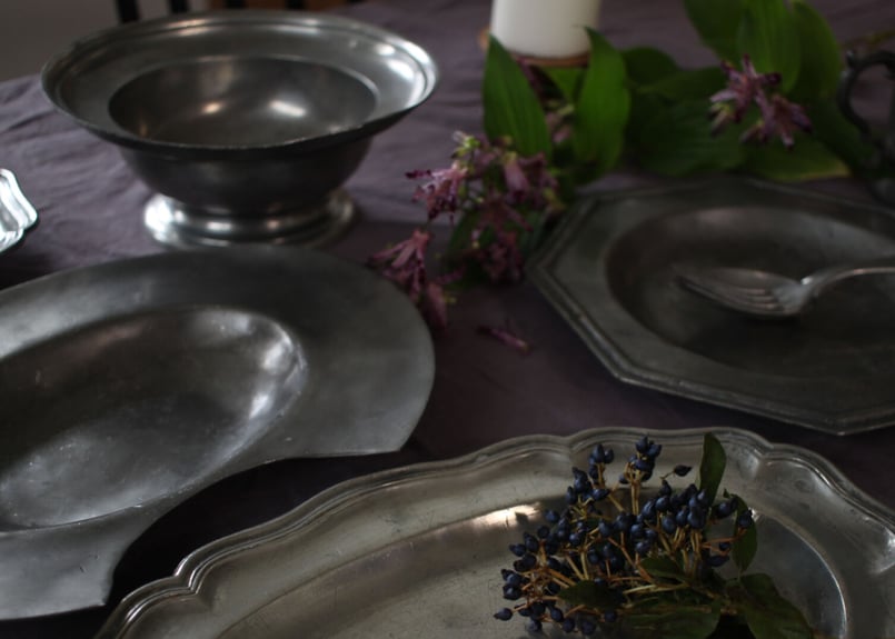 Etain Pewter Compotier エタンのコンポティエ | Antique &