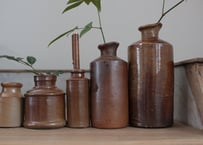 イギリスの陶器インク瓶（数量4）F・G・H・I
