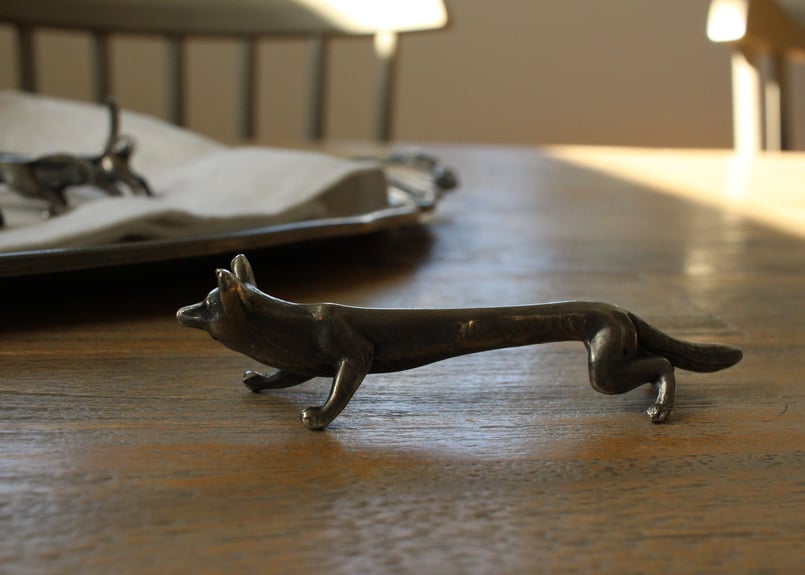 送料無料対象商品】Etain Pewter 動物達のカトラリーレスト（数量6