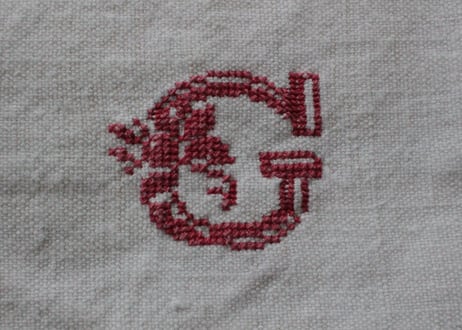 France Antique 大判シート/MONOGRAM “B・G”