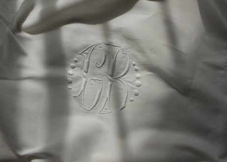 France Antique MONOGRAM /モノグラム大判シーツ【A】