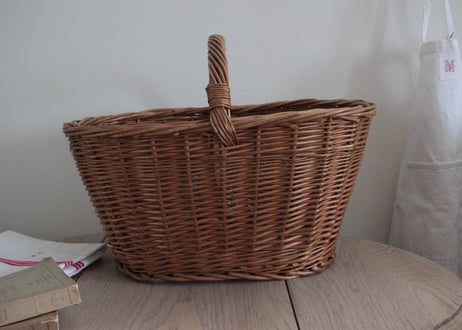 France Antique panier アンティーク籐の大きなパニエ