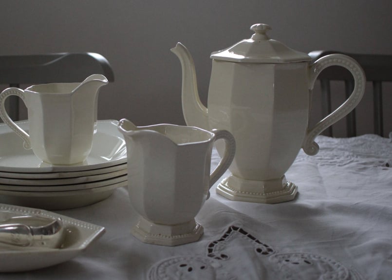 クレイユエモントロー オクトゴナル octogonale スーピエル　パール美品 クレイユエモントロー オクトゴナル octogonale 深皿 パール 美