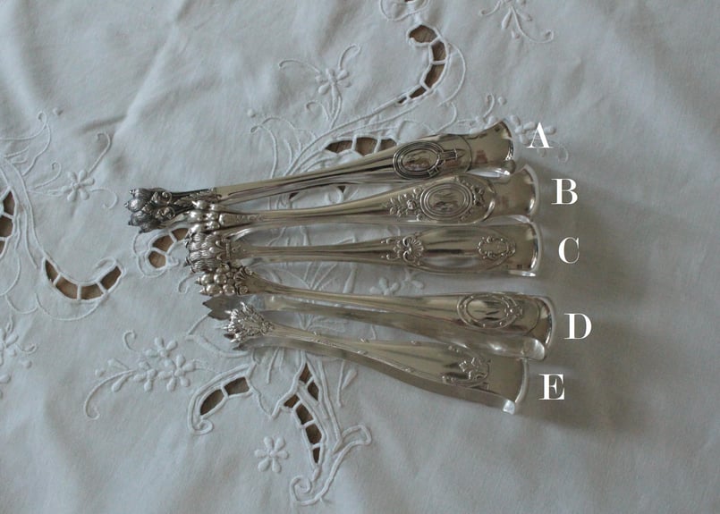 C】シルバーコーティングのトング/野獣の足・フランスアンティーク