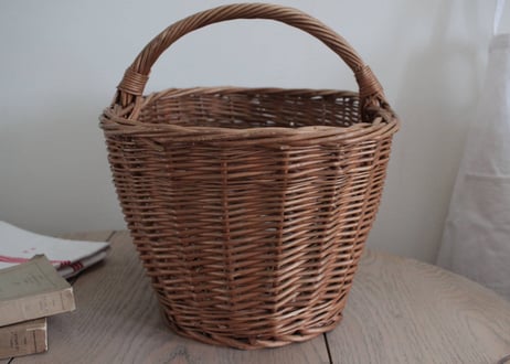 France Antique panier アンティーク籐の大きなパニエ
