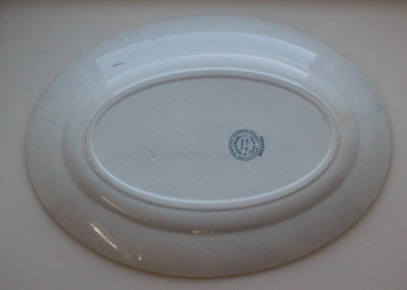 レア◆クリームウェア オーバルパニエ皿 ショワジールロワオクトゴナルポントシュー レア◇クリームウェア オーバルパニエ皿 ショワジールロワオクトゴナル