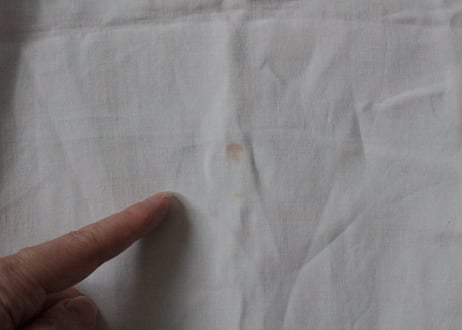 France Antique Linge Ancien Feuilles MONOGRAM“CC”大判シーツ