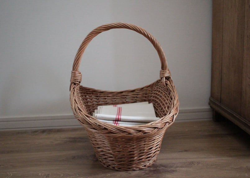 France Antique panier アンティーク籐のパニエ | Antique & B