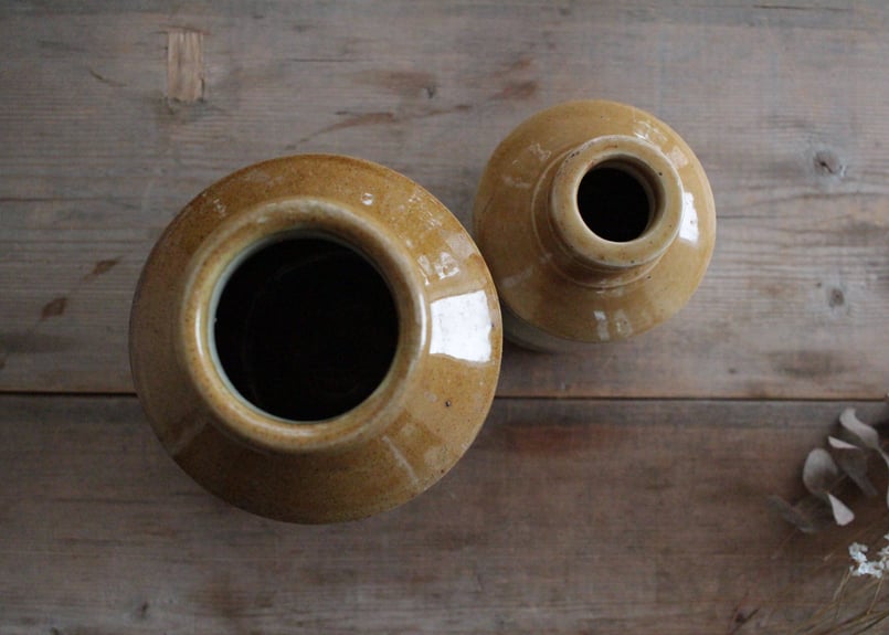 Stoneware Bottles/イギリス陶器ストーンウェアボトル (数量2