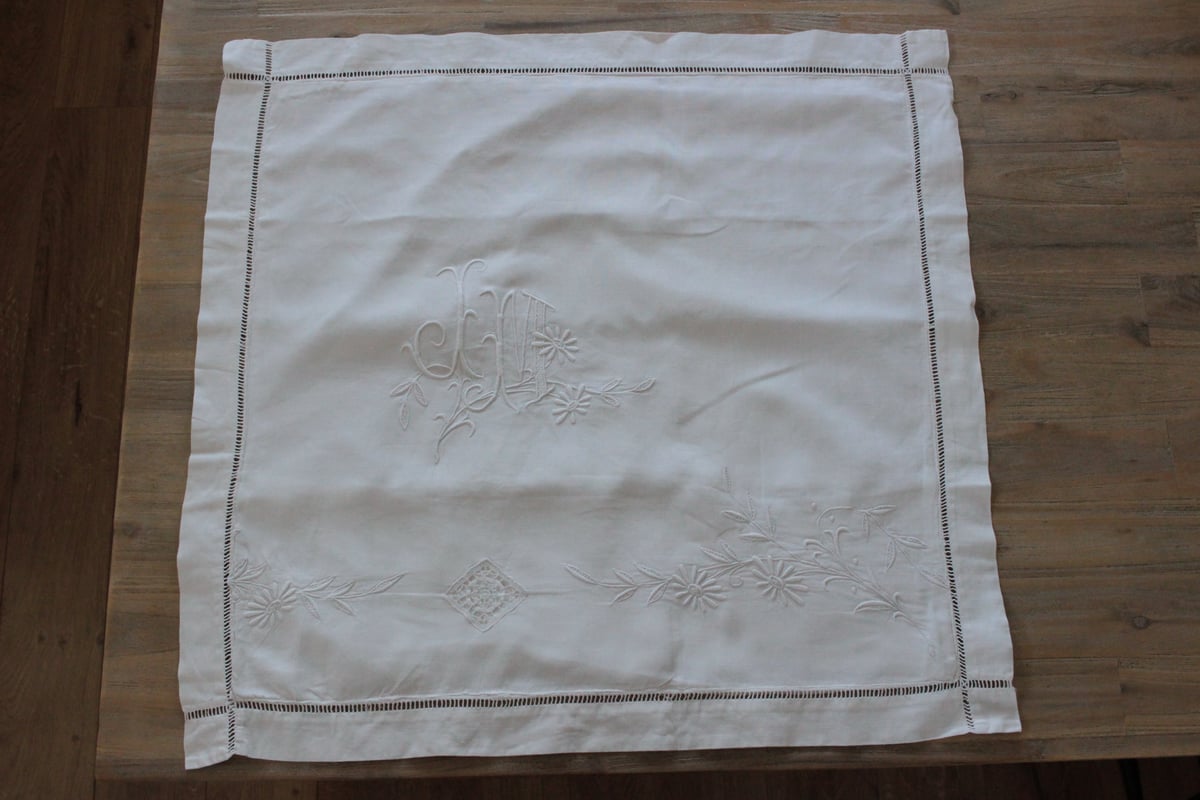 France Antique クッションカバー/MONOGRAM 