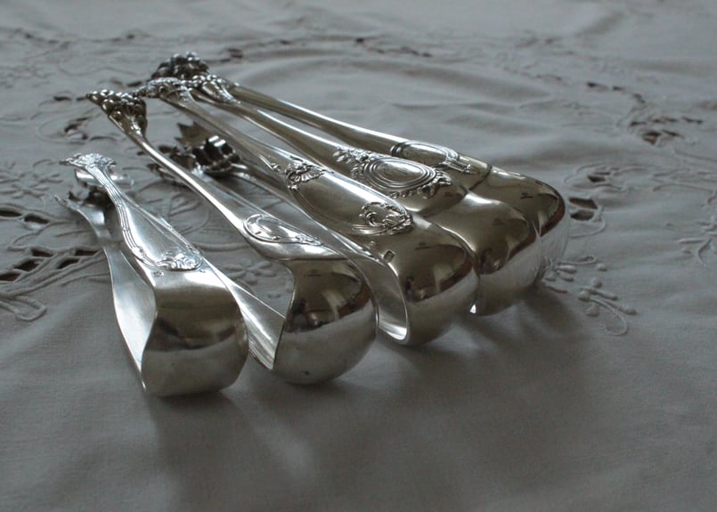 D】シルバーコーティングのトング/野獣の足・フランスアンティーク