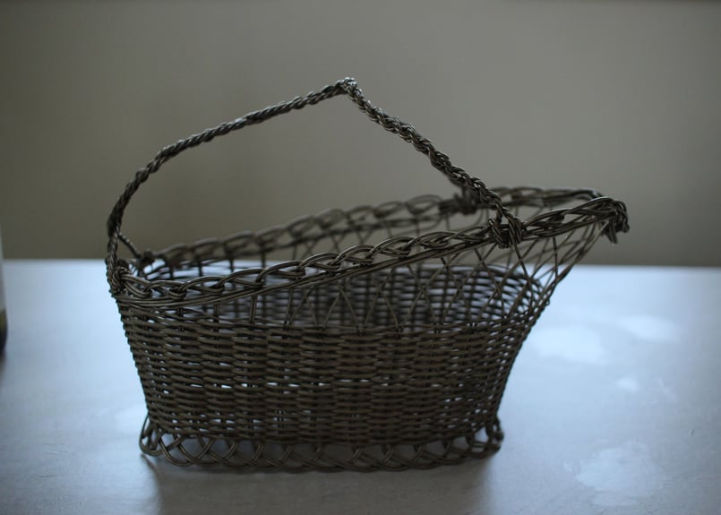 再入荷France Antiqueワイヤープレートのワインパニエ | Antique