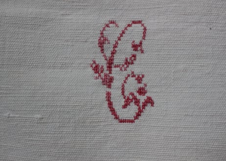 France Antique Linge Ancien Feuilles MONOGRAM“ C・B”大判シート