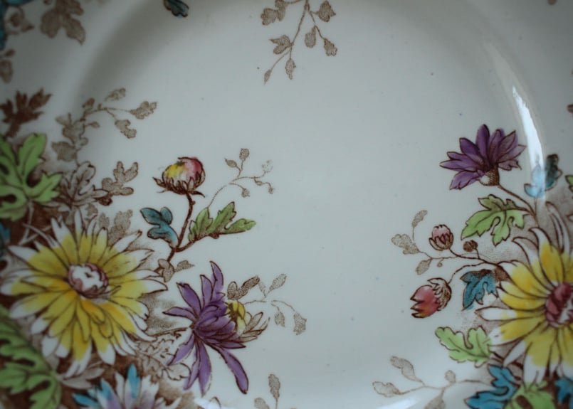 フランスアンティーク　GIEN　ジアン　秋の花　FLEURS D'AUTOMNE フランスアンティーク GIEN ジアン 秋の花 FLEURS D'AUTOMNE