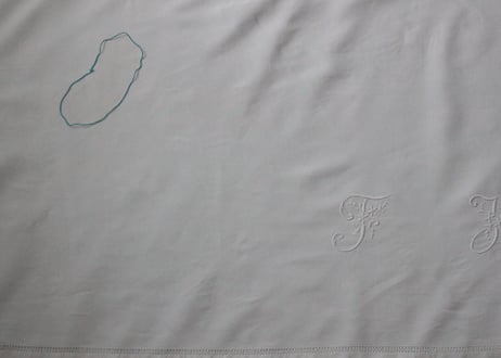 France Antique モノグラムシーツ/MONOGRAM “FK”